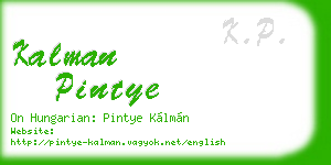 kalman pintye business card